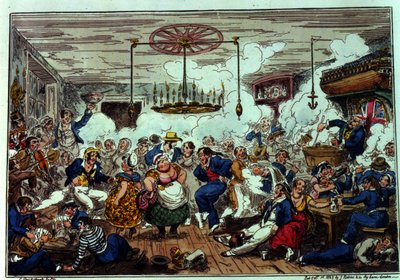 Matrosen beim Feiern, veröffentlicht von James Robins und Co., 1. Oktober 1825 von George Cruikshank